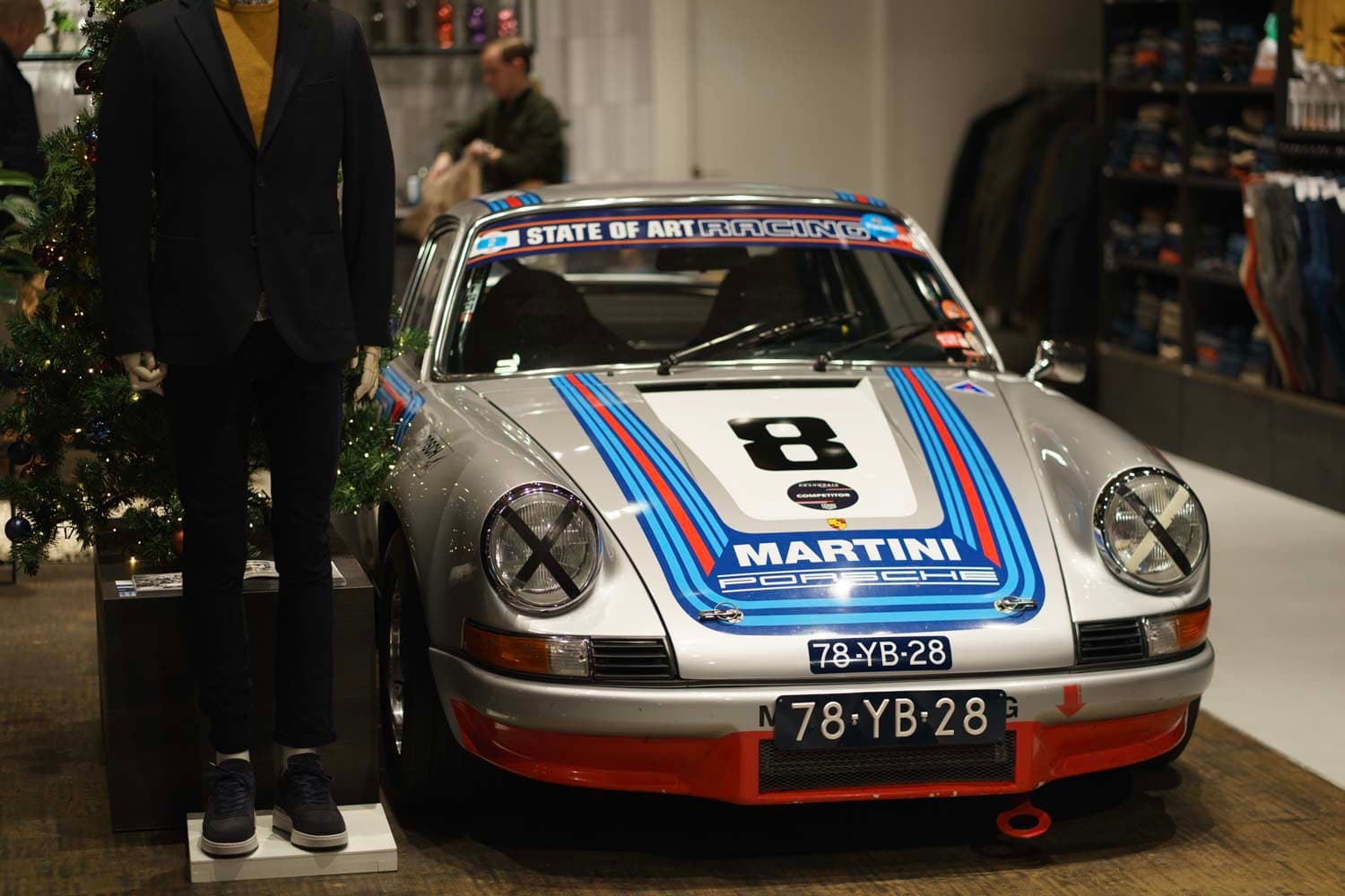The Porsche in the garage